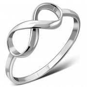 Plain Simple Knot Silver Band Ring, rp821